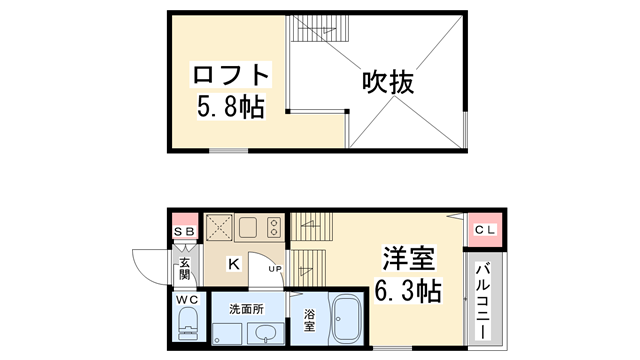 間取り図 ロフト5.8帖 間取り図