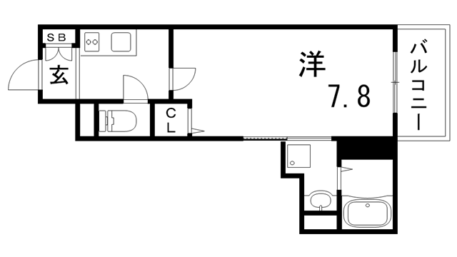 間取り図 お洒落な空間♪ モテ部屋です♪ 間取り図