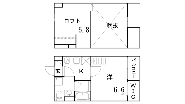 間取り図 ロフト5.8帖 間取り図