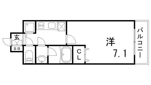 間取り図 3点セパレート 三宮徒歩圏内 設備充実 間取り図