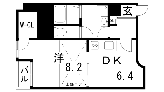 間取り図 上部ロフト部分7㎡ 間取り図
